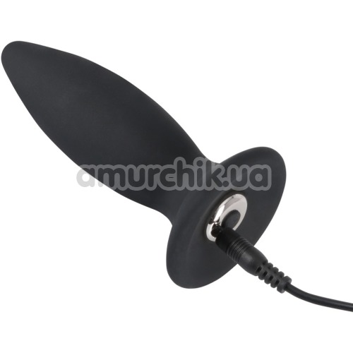 Анальная пробка с вибрацией Black Velvets Rechargeable Plug S, черная