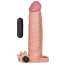 Насадка - подовжувач пеніса з вібрацією Lovetoy Pleasure X - Tender Series LV1064, тілесна - Фото №1