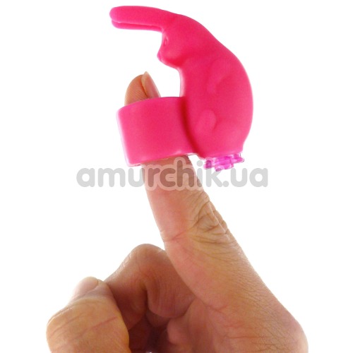 Вибронасадка на палец Bitty Bunny Fingertip Vibe, розовая