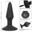 Анальный расширитель Medium Silicone Inflatable Plug M, черный - Фото №14
