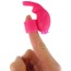 Вибронасадка на палец Bitty Bunny Fingertip Vibe, розовая - Фото №2