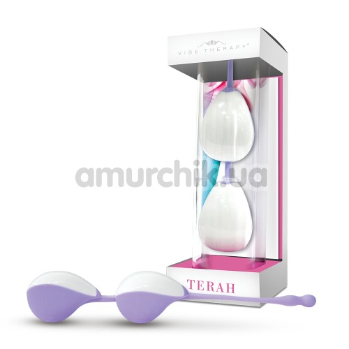 Вагинальные шарики Vibe Therapy Terah, бело-фиолетовые