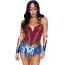 Костюм героини Leg Avenue Heart Stopping Hero Romper, сине-красный: комбинезон + перчатки + повязка на голову - Фото №2