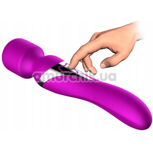 Універсальний вібромасажер Foxshow Silicone Dual Massager, фіолетовий