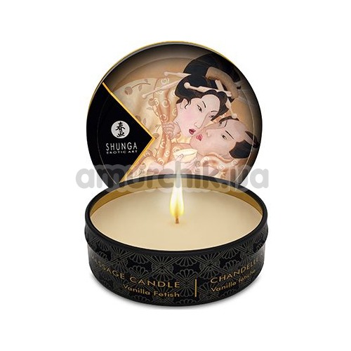 Свічка для масажу Shunga Massage Candle Vanilla Fetish - ваніль, 30 мл