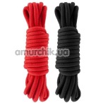 Набір мотузок sLash Bondage Rope Submission 5 м, червоно-чорний - Фото №1
