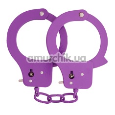 Наручники BondX Metal Handcuffs, фіолетові - Фото №1