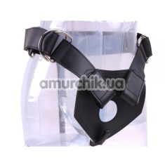Трусики для страпона R.G.B Sex Harness Luxe Harness + 3 кольца черные - Фото №1