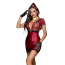 Костюм стюардеси JSY Sexy Lingerie 9266, червоний: сукня + головний убір + рукавички + трусики-стрінги + чокер - Фото №1