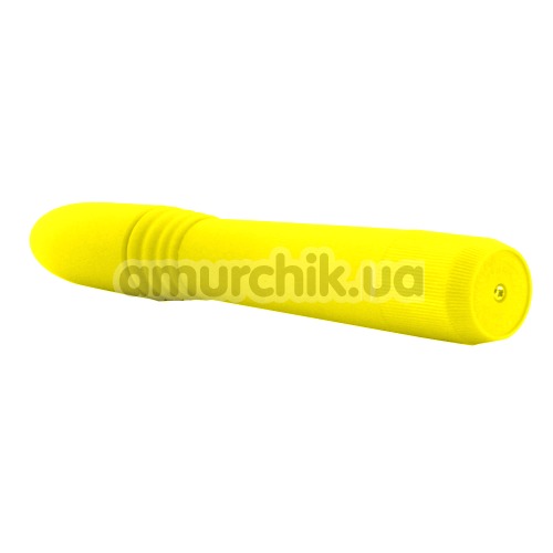 Вібратор Neon Luv Touch Ribbed Slims, жовтий