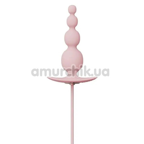 Анальна пробка Qingnan No.8 Mini Vibrating Anal Beads, рожева