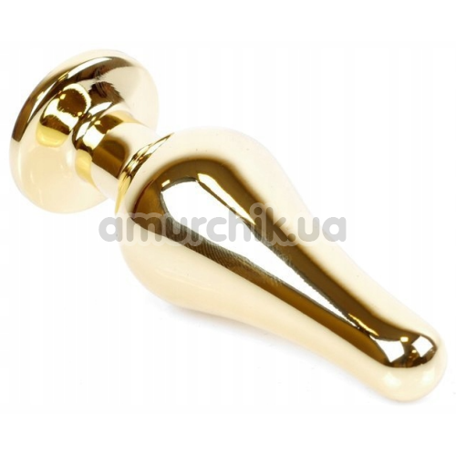 Анальна пробка зі світло-рожевим кристалом Boss Series Exclusivity Jewellery Gold Plug, золота