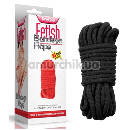 Веревка Fetish Bondage Rope, черная