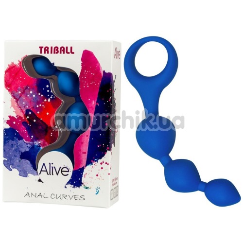 Анальная цепочка Alive Triball Anal Curves, синяя