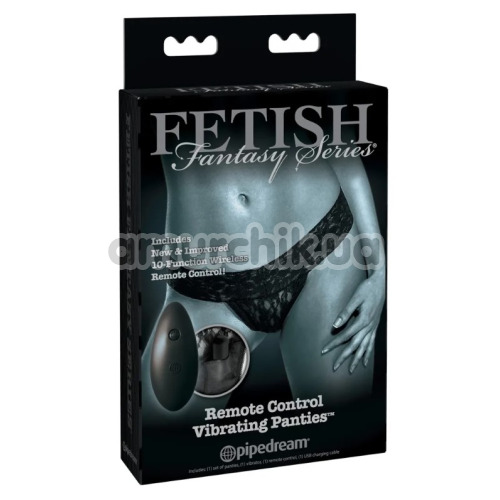 Вібротрусики Fetish Fantasy Series Remote Control Vibrating Panties, чорні