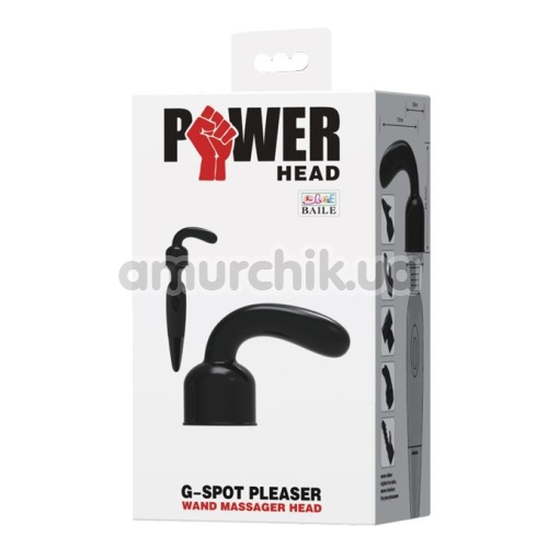 Насадка для вибромассажеров Power Head G-Spot Pleaser Wand Massager Head, черная