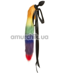 Анальная пробка с хвостом Loveshop Rainbow S, черная - Фото №1
