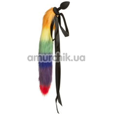 Анальная пробка с хвостом Loveshop Rainbow S, черная - Фото №1