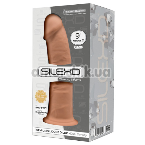 Фаллоимитатор Silexd Premium Silicone Dildo Model 2 Size 9, карамельный