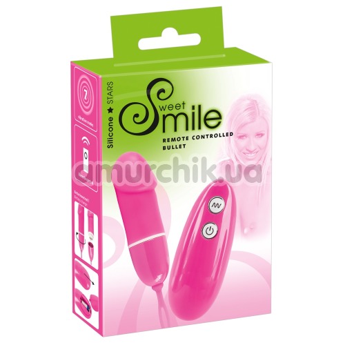 Виброяйцо Smile Remote Controlled Bullet, розовое