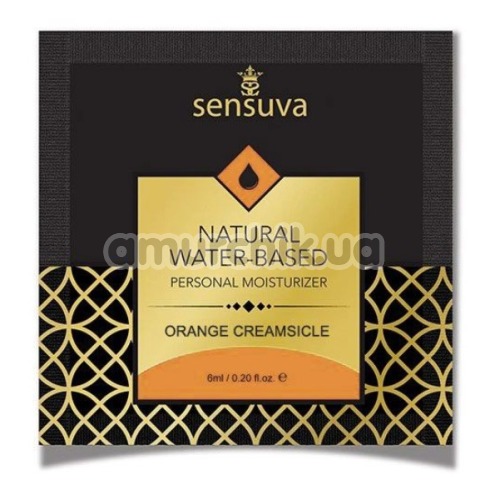 Лубрикант Sensuva Natural Water-Based Orange Creamsicle - апельсинове морозиво, 6 мл