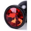 Анальная пробка с красным кристаллом Toyfa Metal 717008-59, черная - Фото №5