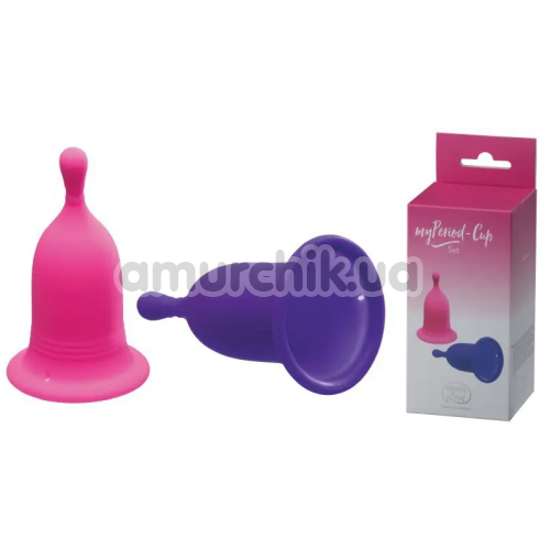 Набір з 2 менструальних чаш MyPeriod-Cup, рожево-фіолетовий