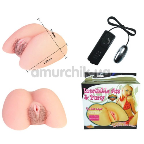 Искусственная вагина и анус с вибрацией Insatiable Ass And Pussy