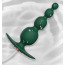 Анальна пробка Qingnan No.8 Mini Vibrating Anal Beads, зелена - Фото №6