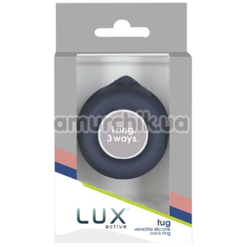 Эрекционное кольцо для члена Lux Active Tug Versatile Silicone Cock Ring, черное