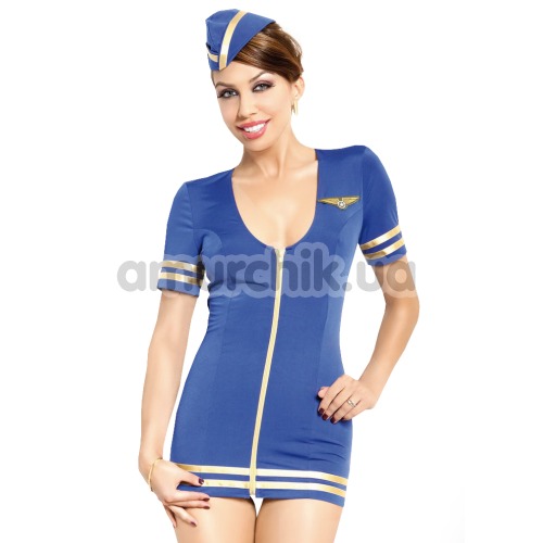 Костюм стюардессы Stewardess (модель 1751): платье + шапочка - Фото №1