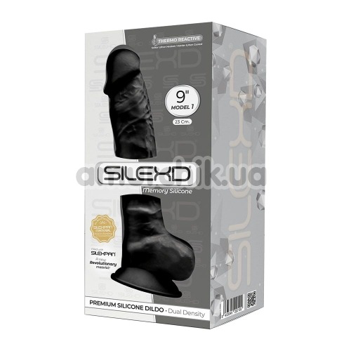 Фалоімітатор Silexd Premium Silicone Dildo Model 1 Size 9, чорний