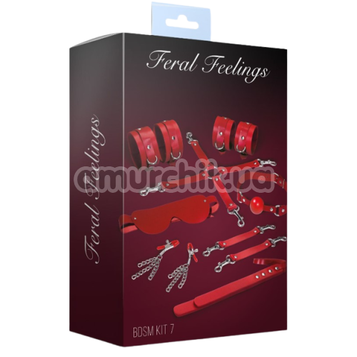 Бондажный набор Feral Feelings BDSM Kit 7, красный