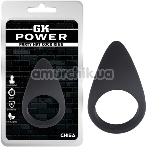 Эрекционное кольцо GK Power Party Hat Cock Ring, черное