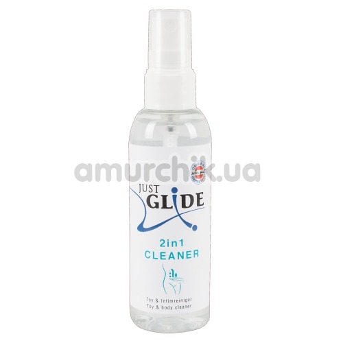 Антибактериальный спрей для очистки тела и секс-игрушек Just Glide 2 in1 Cleaner, 100 мл - Фото №1
