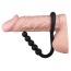 Эрекционное кольцо со стимулятором простаты Mr.Hook с шариками, черное - Фото №3