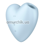 Симулятор орального сексу для жінок з вібрацією Satisfyer Cutie Heart, блакитний - Фото №1