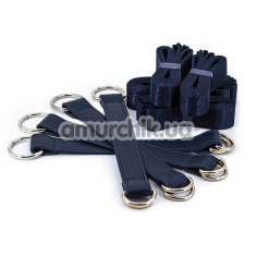 Ремешки для фиксации к кровати Bondage Couture Tie Down Straps, синие - Фото №1