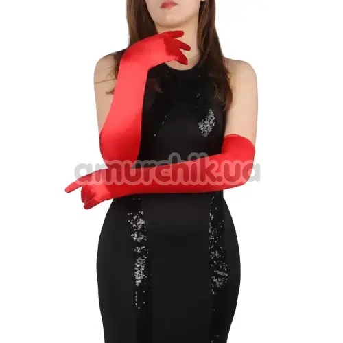 Перчатки Star Night Silk Long Gloves, красные