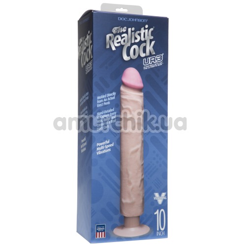 Вибратор The Realistic Cock UR3 29 см, телесный