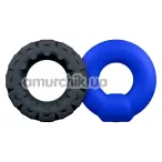 Набор из 2 эрекционных колец Performance Plus Engage 2-Ring Set, черно-синий - Фото №1