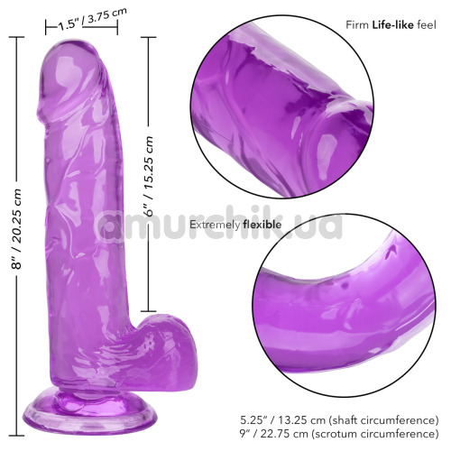 Фалоімітатор Size Queen Dong 6, фіолетовий