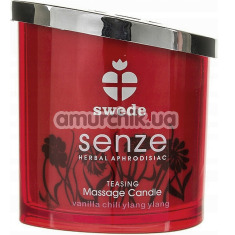 Свічка для масажу Senze Teasing Massage Candle - ваніль / чилі / іланг-іланг, 150 мл - Фото №1
