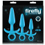 Набор из 3 анальных пробок Firefly Prince Kit - светящийся в темноте, голубой - Фото №2