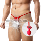 Труси чоловічі з анальною пробкою Art of Sex Joni Sexy Panties With Silicone Plug S, червоні - Фото №1