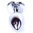 Анальная пробка с прозрачным кристаллом Exclusivity Jewellery Silver Heart Plug, серебряная - Фото №4