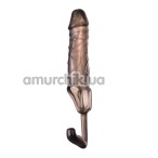 Насадка на пенис со стимулятором простаты XLover Penis Extender 16.2 см, черная - Фото №1