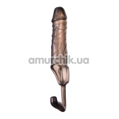 Насадка на пеніс зі стимулятором простати XLover Penis Extender 16.2 см, чорна - Фото №1