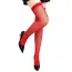 Панчохи Star Night Stockings Small Mesh, червоні - Фото №1