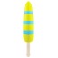 Вибратор Popsicle полосатый, желто-голубой - Фото №1